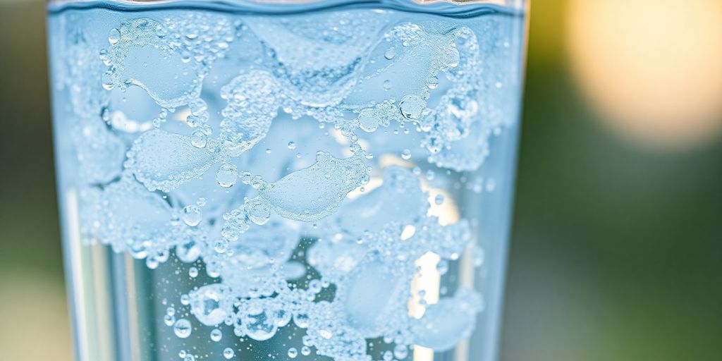 Clear water in a glass
